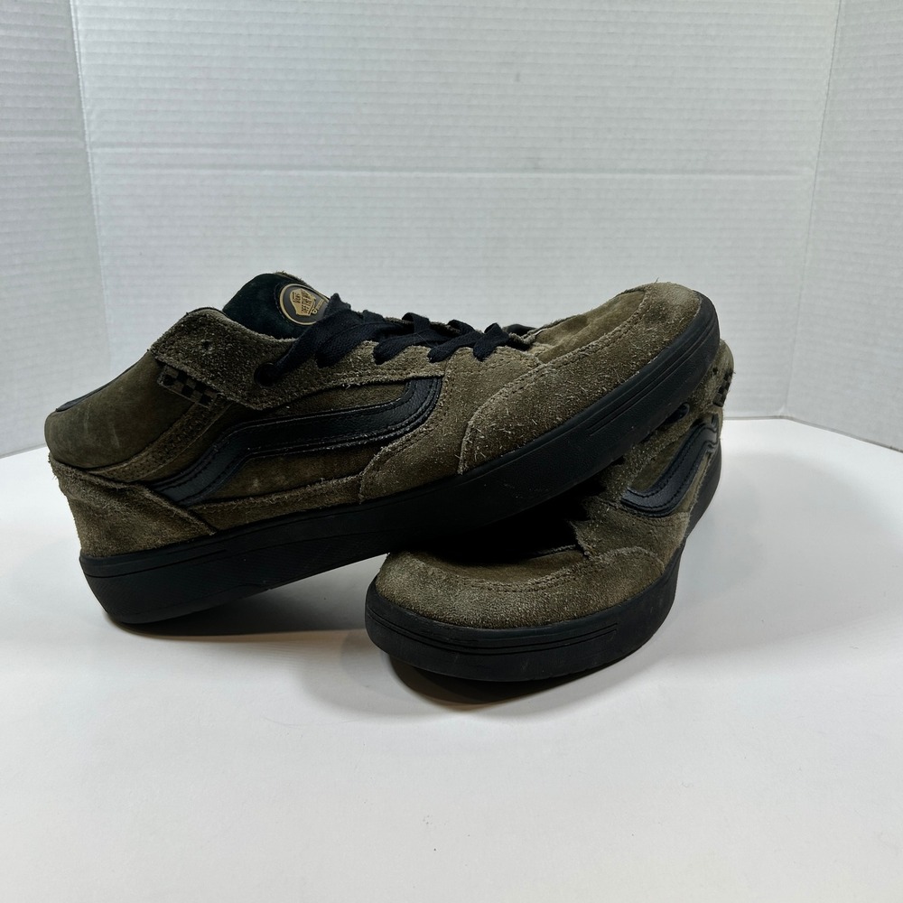 Vans Beatrice Shoes Mens 10 Skate Zahba Mid Domond Military Green Suede Sneaker